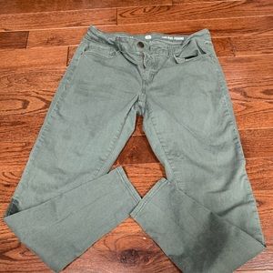 Olive green skinny jeans